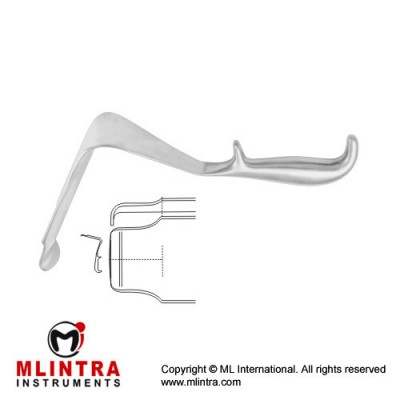 St. Marks Pelvis Retractor Stainless Steel, 29 cm - 11 1/2" Blade Size 142 x 60 mm - 35 x 45 mm